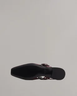 rag & bone Astra Slingback Flats Wine Hot