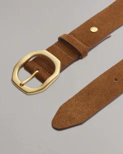 rag & bone Audrey Suede Belt Brownwood Suede Best