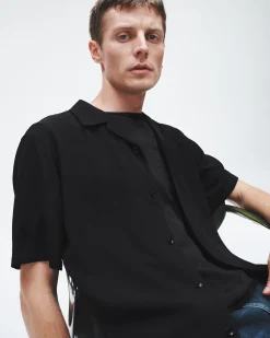rag & bone Avery Viscose Shirt Black Hot
