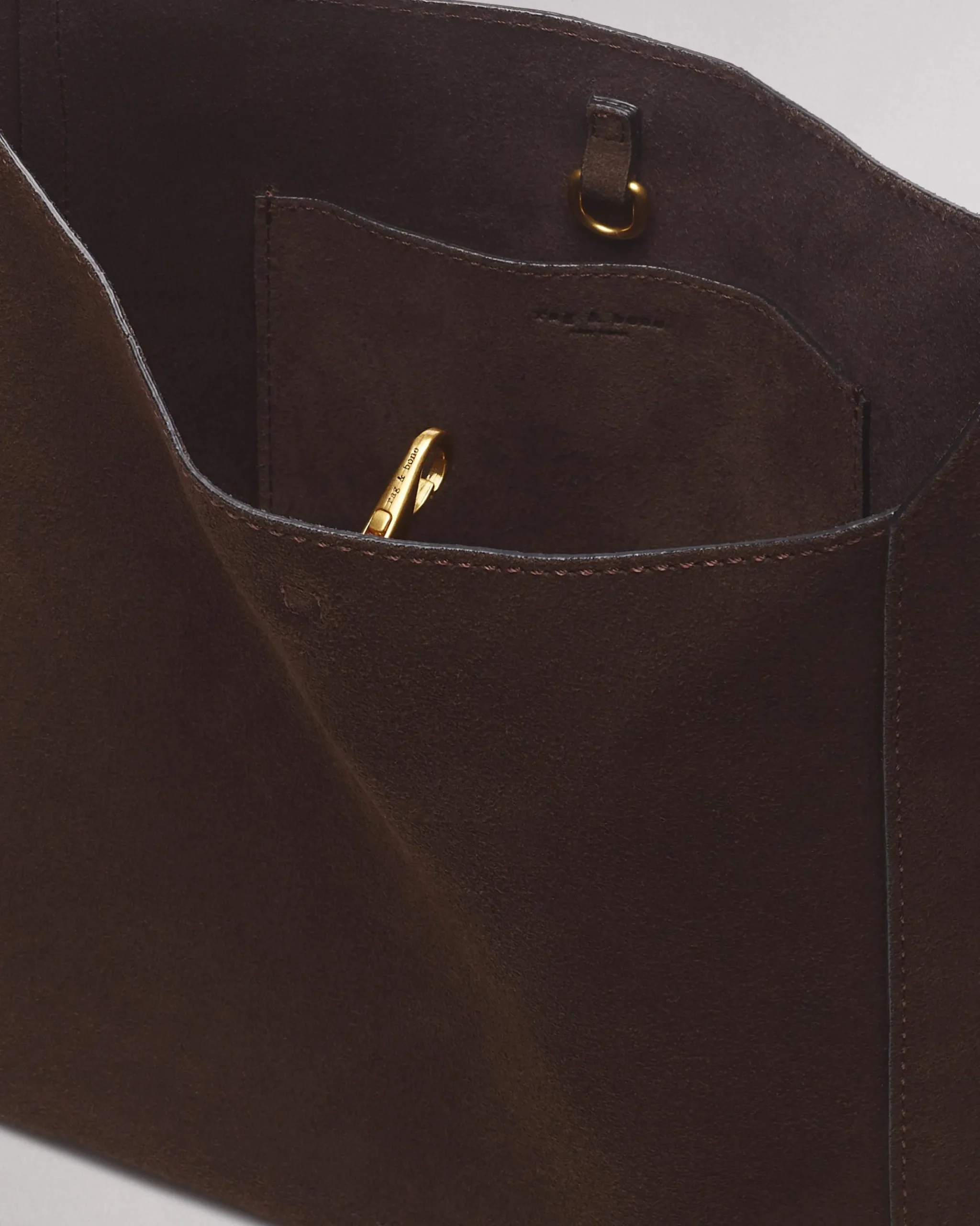 rag & bone Belize Small Suede Shopper Dark Espresso Suede Online