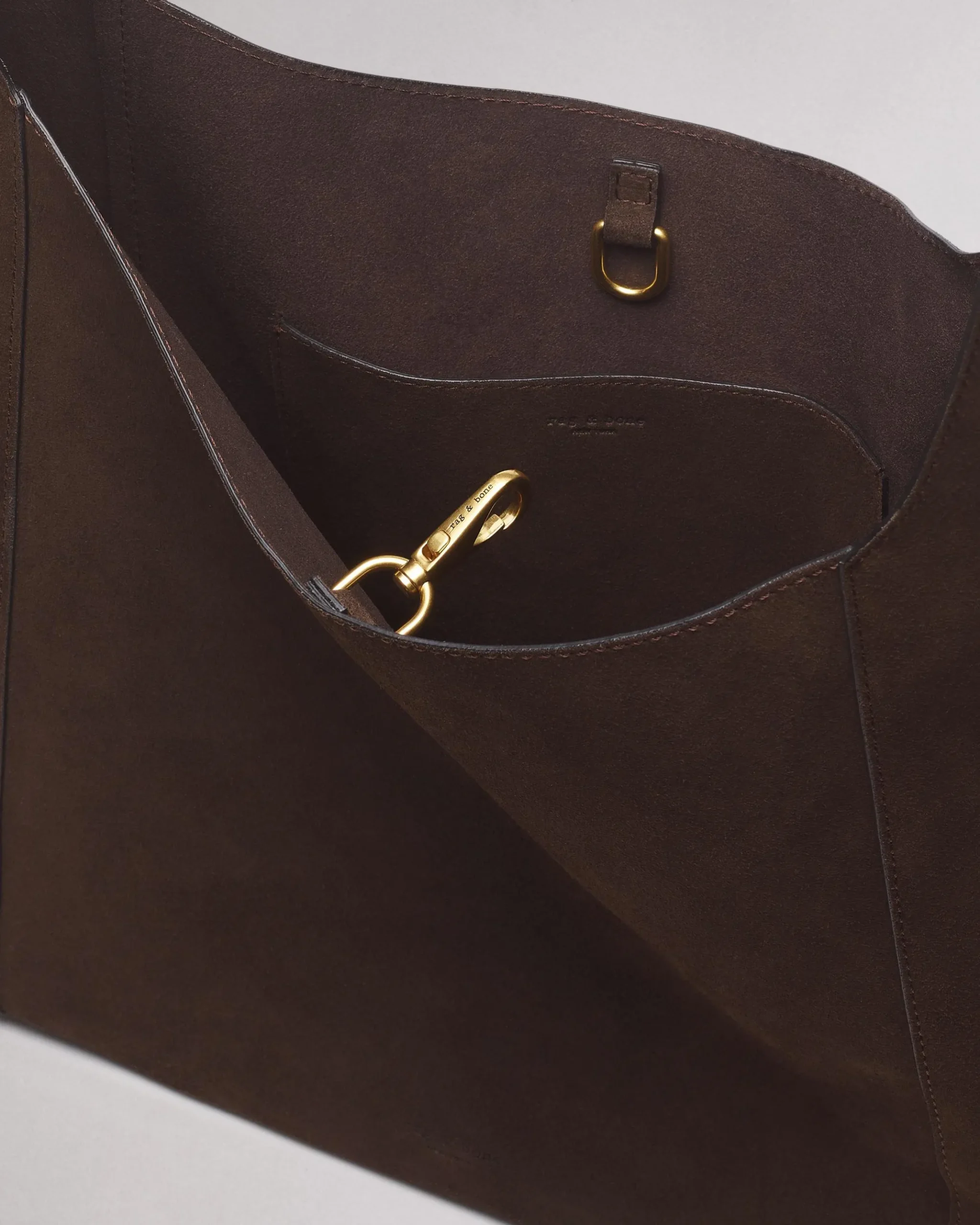 rag & bone Belize Suede Shopper Dark Espresso Suede Store