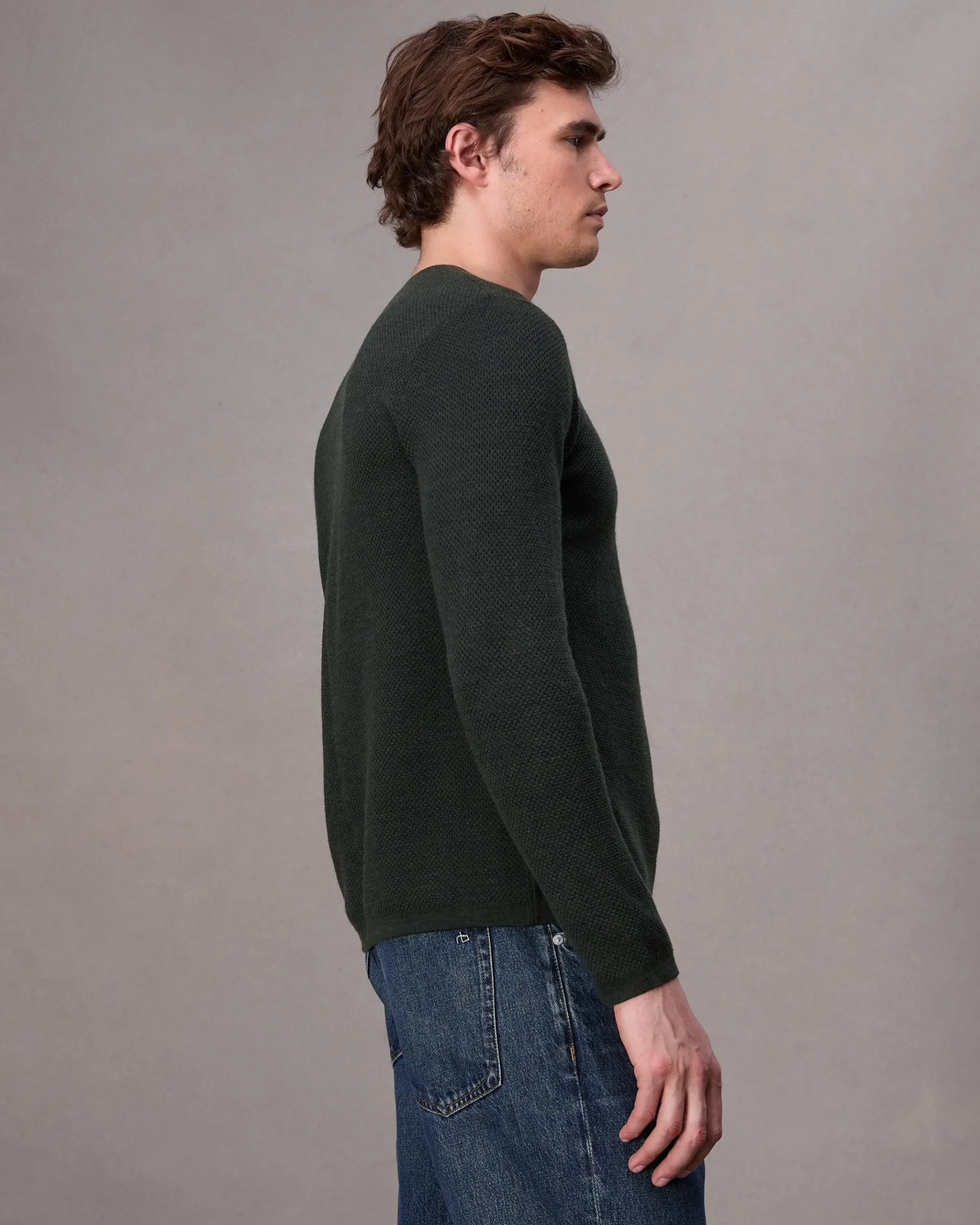 rag & bone Bennet Slim Fit Crewneck Sweater Forest Green Store