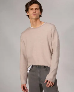 rag & bone Bennet Slim Fit Crewneck Sweater Light Tan Cheap