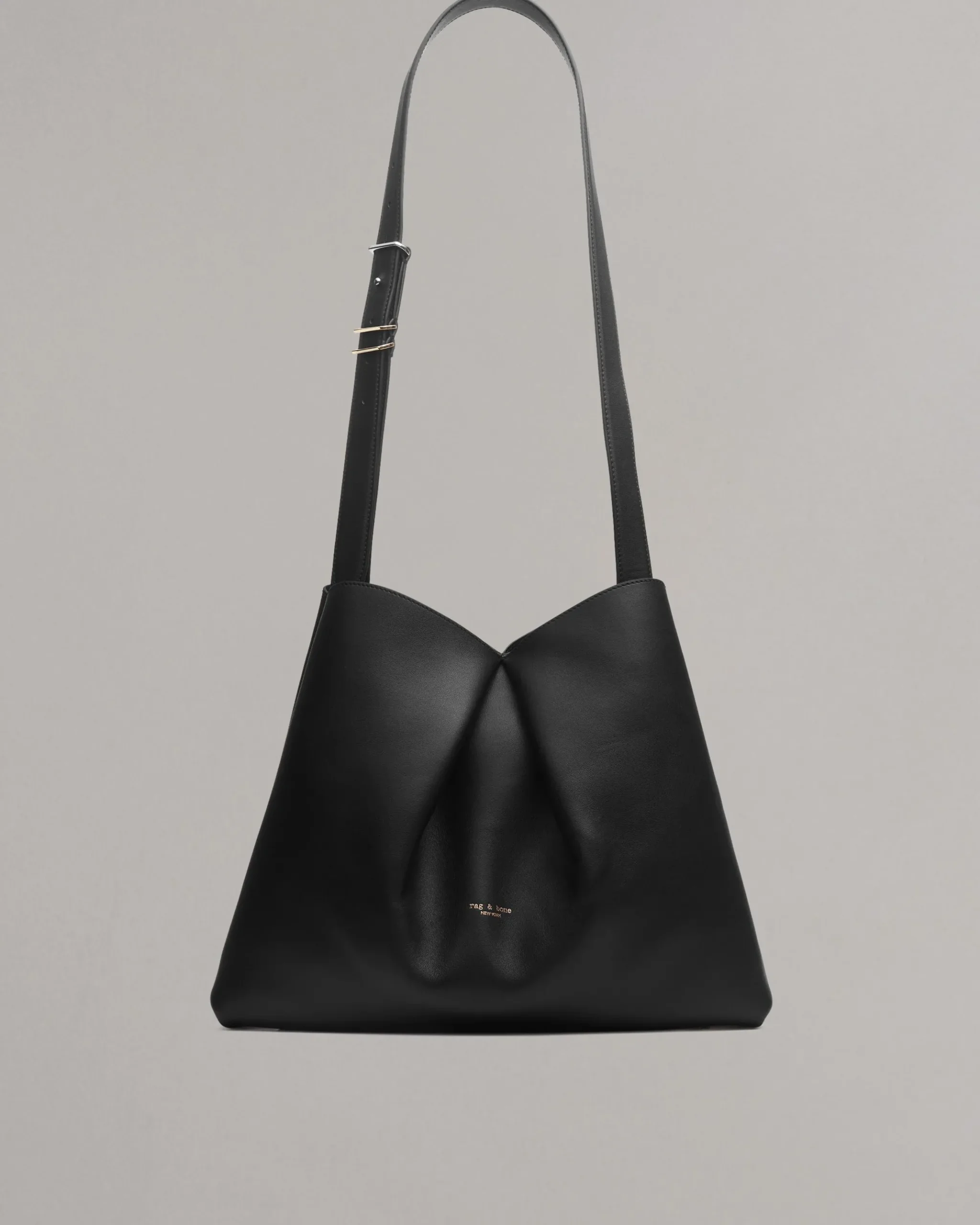 rag & bone Bloom Large Italian Calf Leather Crossbody Bag Black New