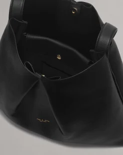 rag & bone Bloom Large Italian Calf Leather Crossbody Bag Black New