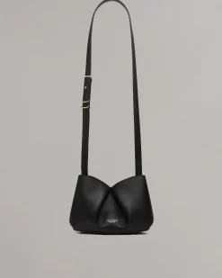 rag & bone Bloom Small Italian Calf Leather Crossbody Bag Black Cheap