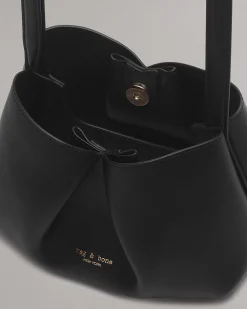 rag & bone Bloom Small Italian Calf Leather Crossbody Bag Black Cheap