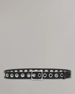 rag & bone Boyfriend Leather Belt Black Flash Sale