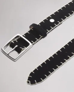 rag & bone Boyfriend Suede Belt Black Suede Best Sale