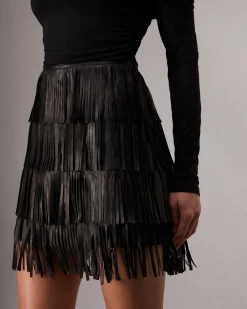 rag & bone Britney Leather Skirt Black Outlet