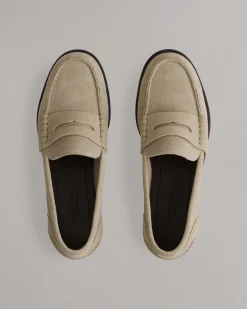 rag & bone Carter Suede Loafer Light Sand Suede New