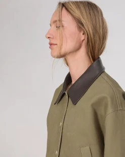 rag & bone Cassidy Cotton Jacket Army Flash Sale