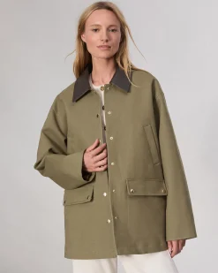 rag & bone Cassidy Cotton Jacket Army Flash Sale