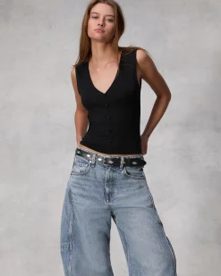 rag & bone Charlie Ankle Barrel-Leg Jean Harmony Flash Sale