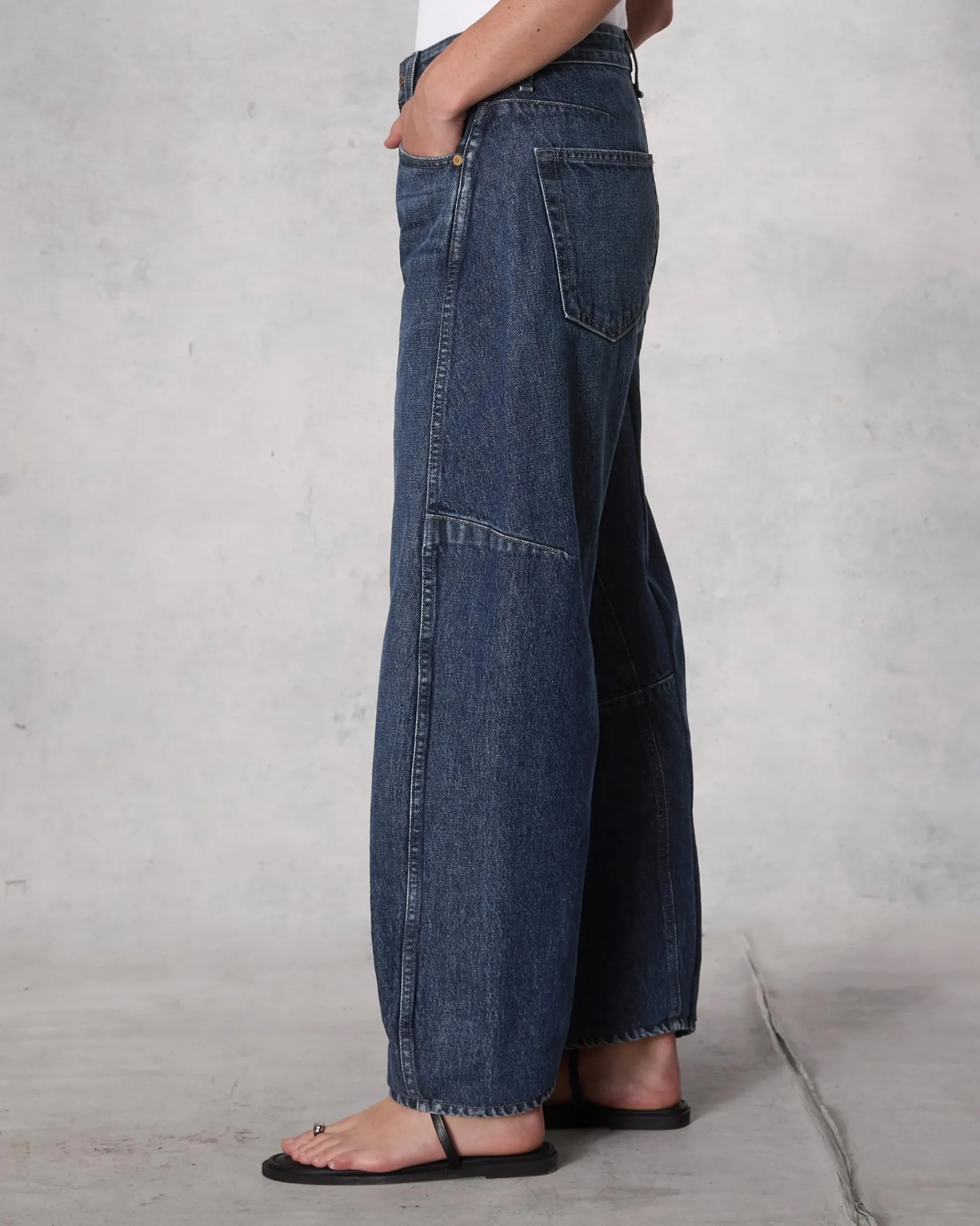 rag & bone Charlie Ankle Barrel-Leg Jean Teo Best Sale