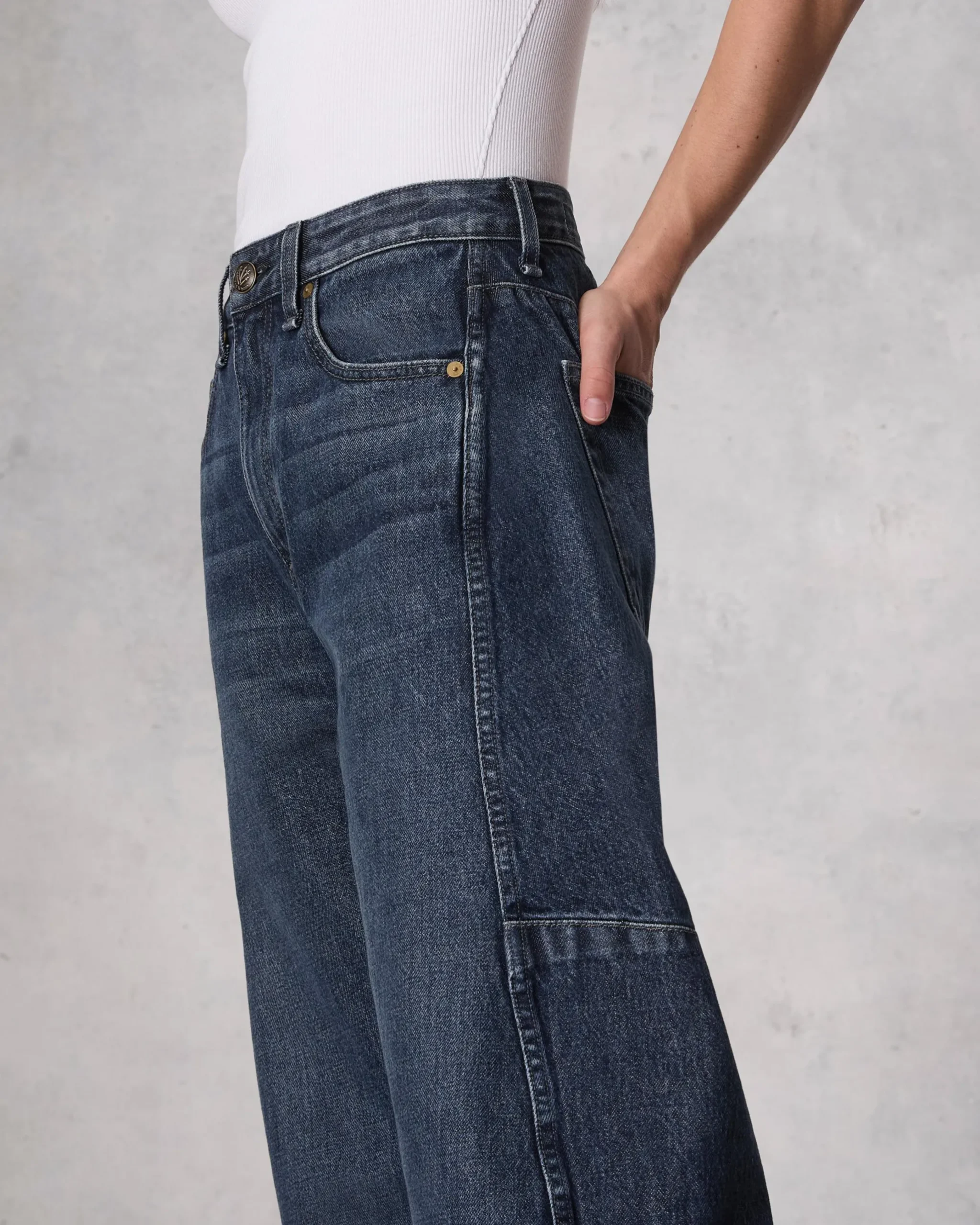 rag & bone Charlie Ankle Barrel-Leg Jean Teo Best Sale