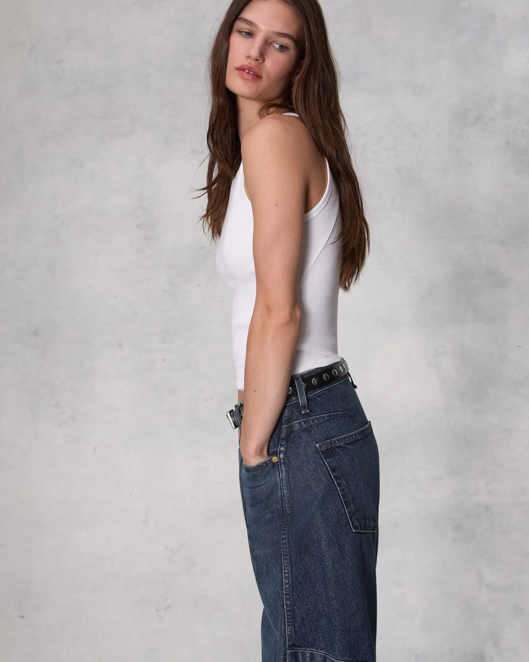 rag & bone Charlie Ankle Barrel-Leg Jean Teo Best Sale