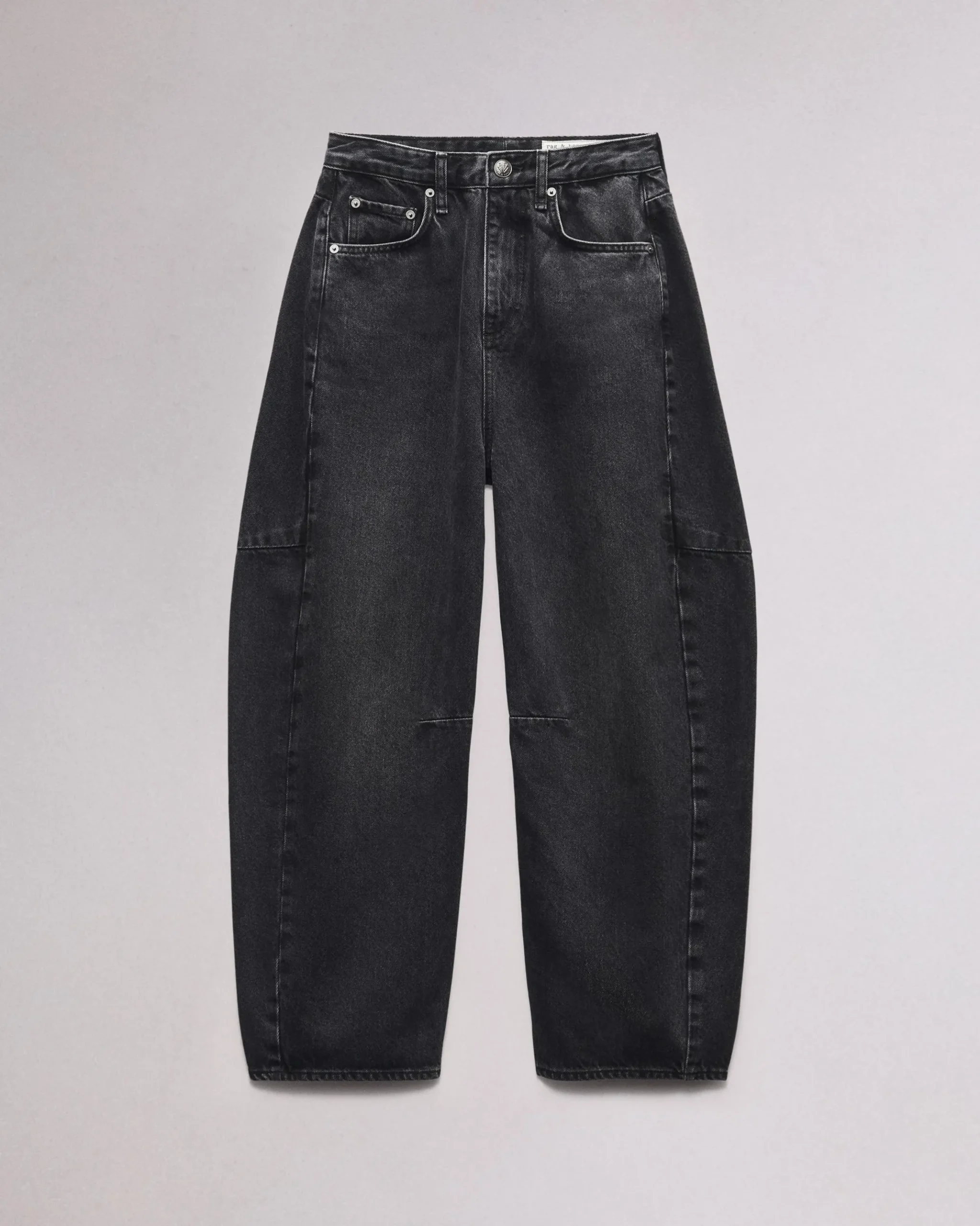 rag & bone Charlie Barrel-Leg Jean Black Stone Cheap