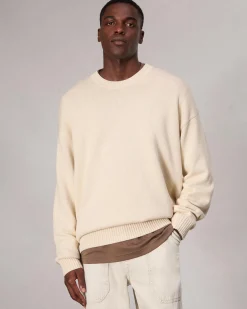 rag & bone Clarkson Relaxed Fit Cotton Sweater Turtledove Fashion