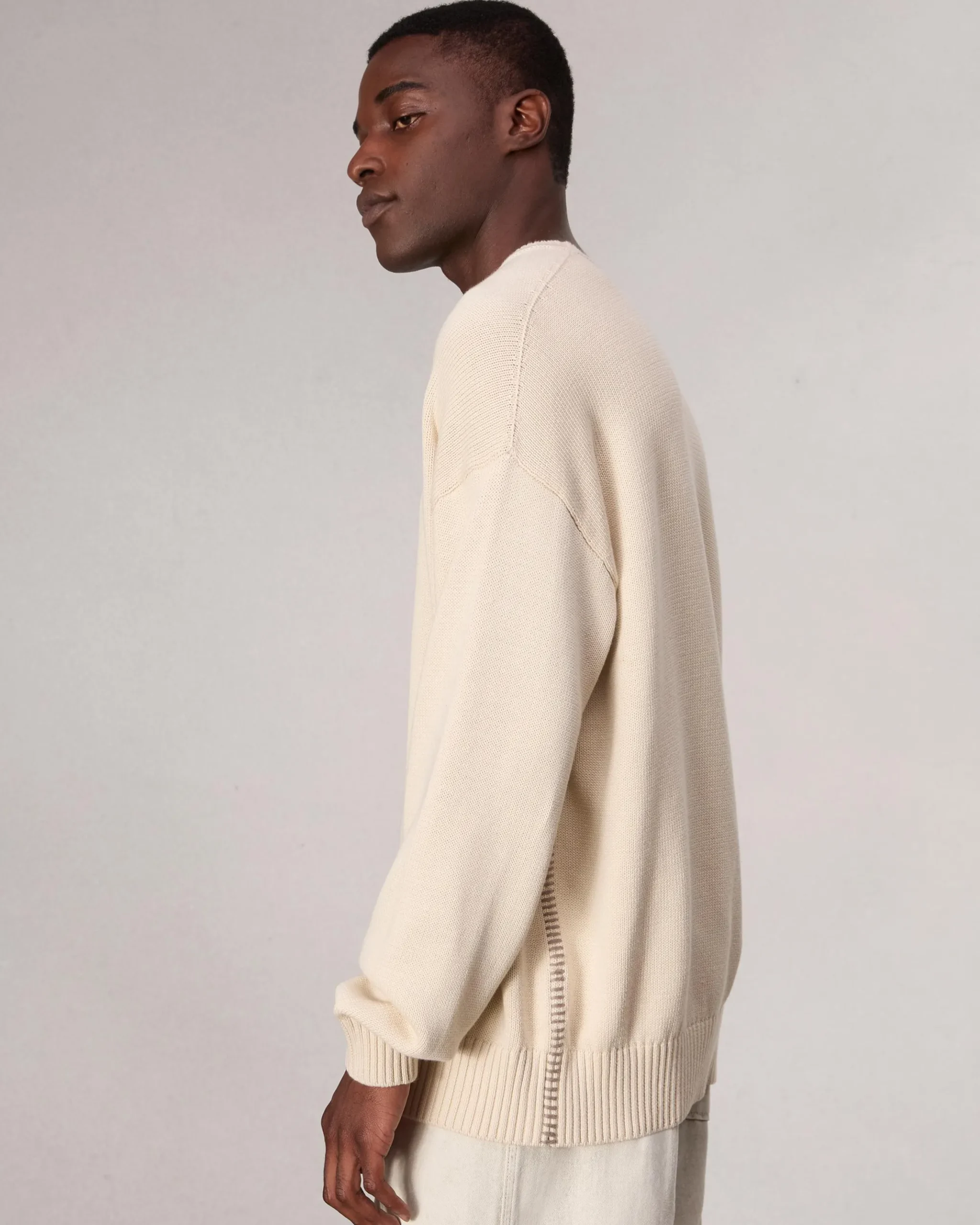 rag & bone Clarkson Relaxed Fit Cotton Sweater Turtledove Fashion