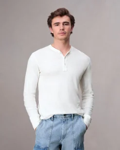 rag & bone Classic Flame Henley White Online