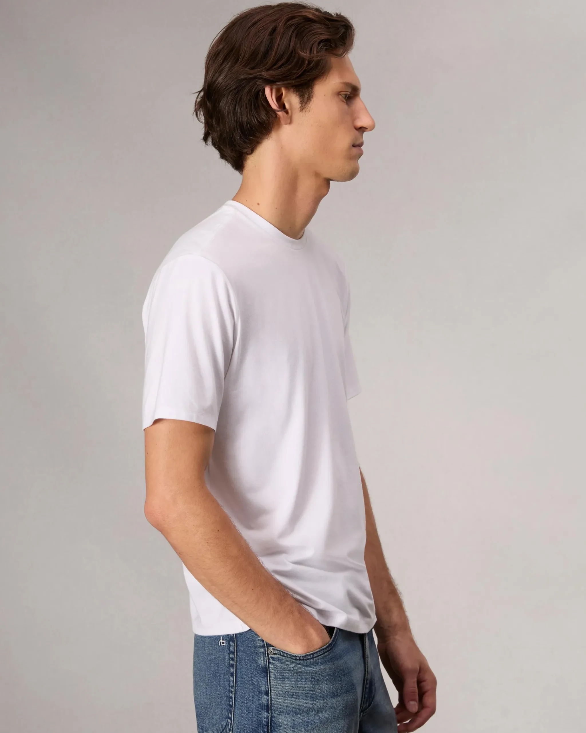 rag & bone Classic Tech Jersey Tee White Best Sale