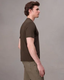 rag & bone Classic Tech Jersey Tee Slate Brown Hot