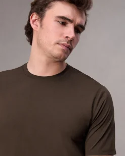 rag & bone Classic Tech Jersey Tee Slate Brown Hot