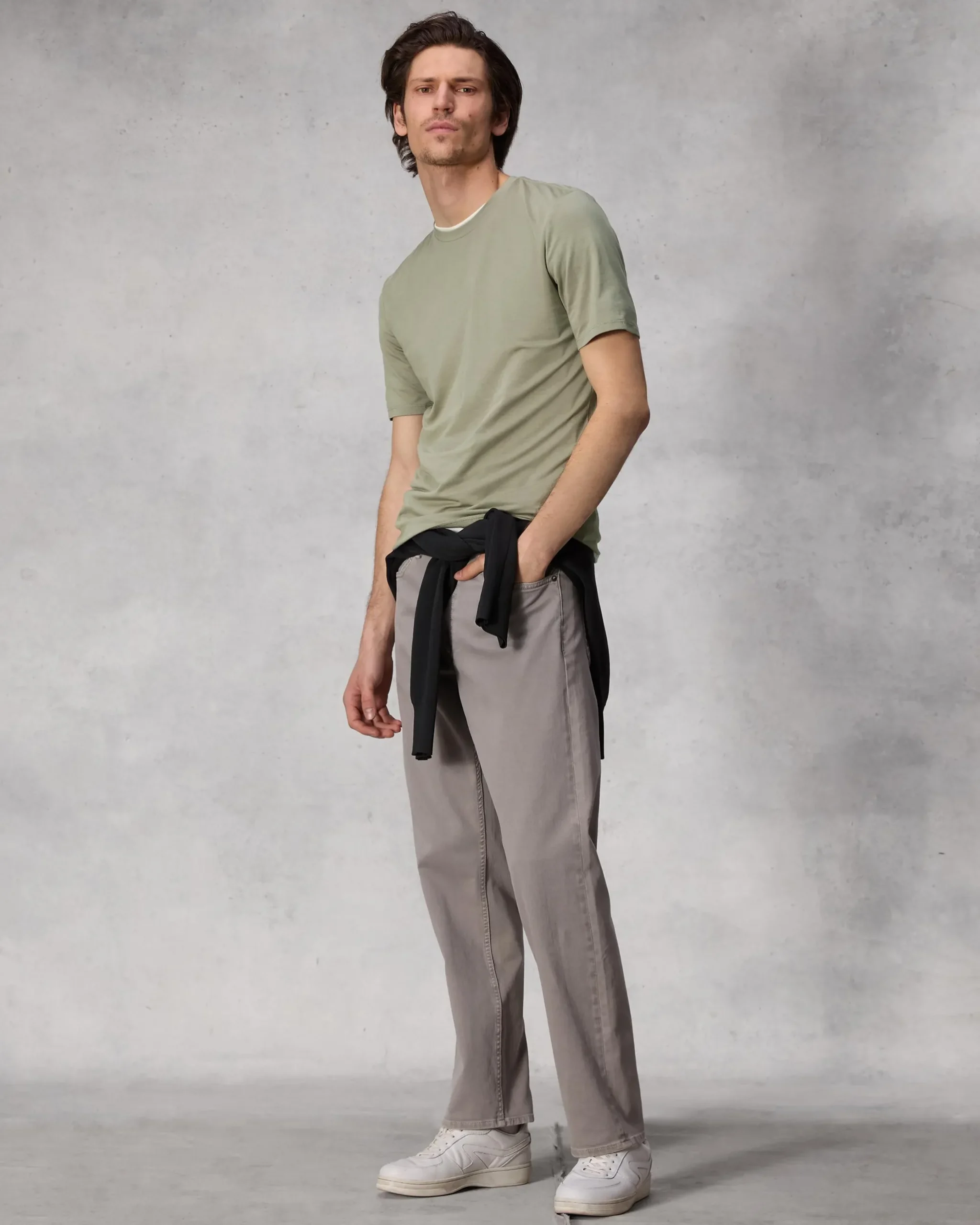 rag & bone Classic Tech Jersey Tee Faded Army Cheap