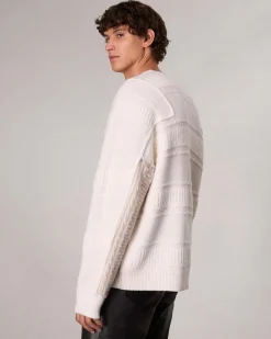 rag & bone Colton Relaxed Fit Wool-Blend Sweater Ivory Store