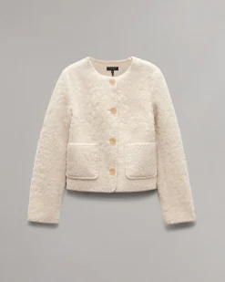 rag & bone Cove Faux Shearling Jacket Ivory Fashion