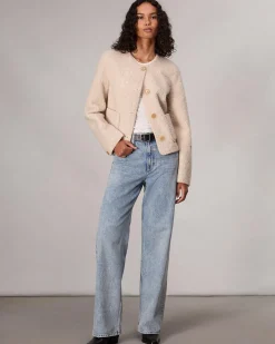 rag & bone Cove Faux Shearling Jacket Ivory Fashion
