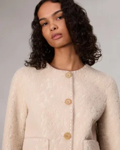 rag & bone Cove Faux Shearling Jacket Ivory Fashion