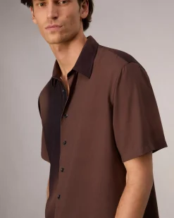 rag & bone Dalton Printed Shirt Brown Gradient New