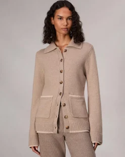 rag & bone Danica Wool-Cashmere Cardigan Oatmeal Cheap