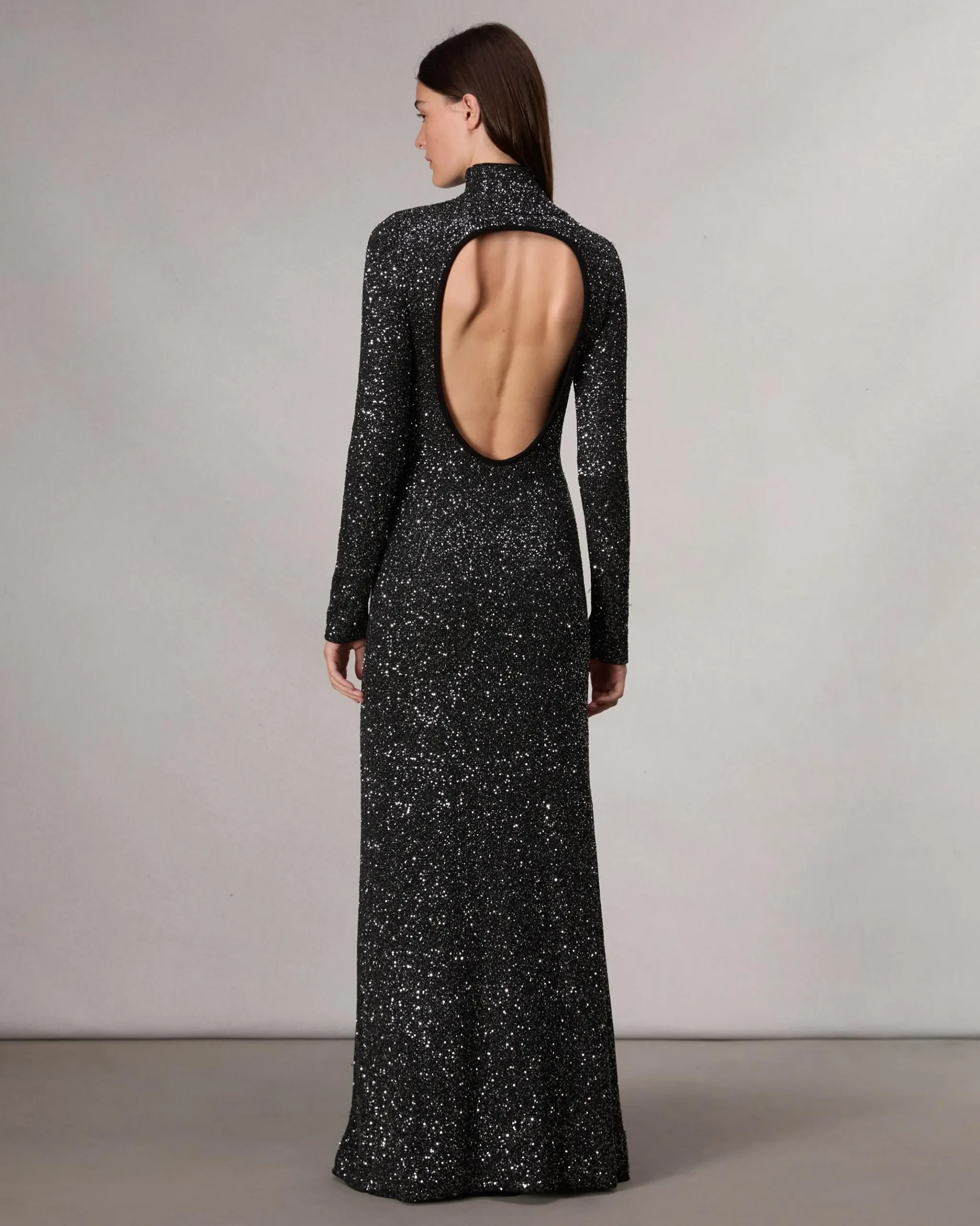 rag & bone Danni Sequined Maxi Dress Black Outlet