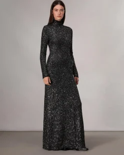 rag & bone Danni Sequined Maxi Dress Black Outlet
