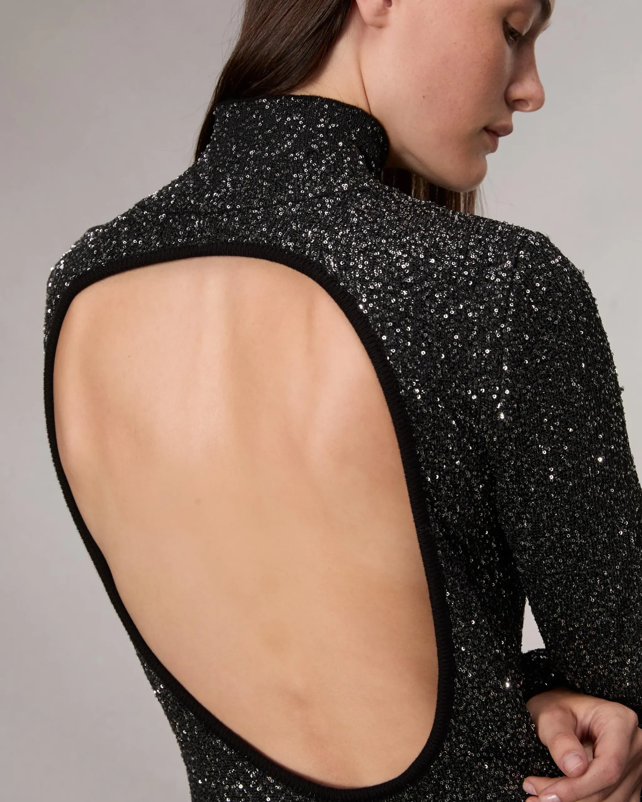 rag & bone Danni Sequined Maxi Dress Black Outlet