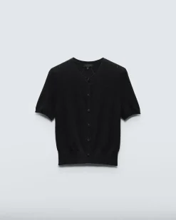 rag & bone Dina Cotton Cardigan Black Best Sale