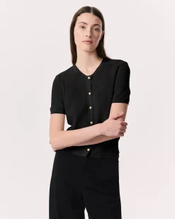 rag & bone Dina Cotton-Blend Cardigan Black Shop