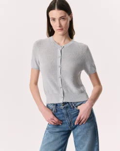 rag & bone Dina Cotton-Blend Cardigan Heather Grey Best