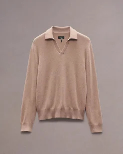 rag & bone Downing Cashmere Polo Desert Online