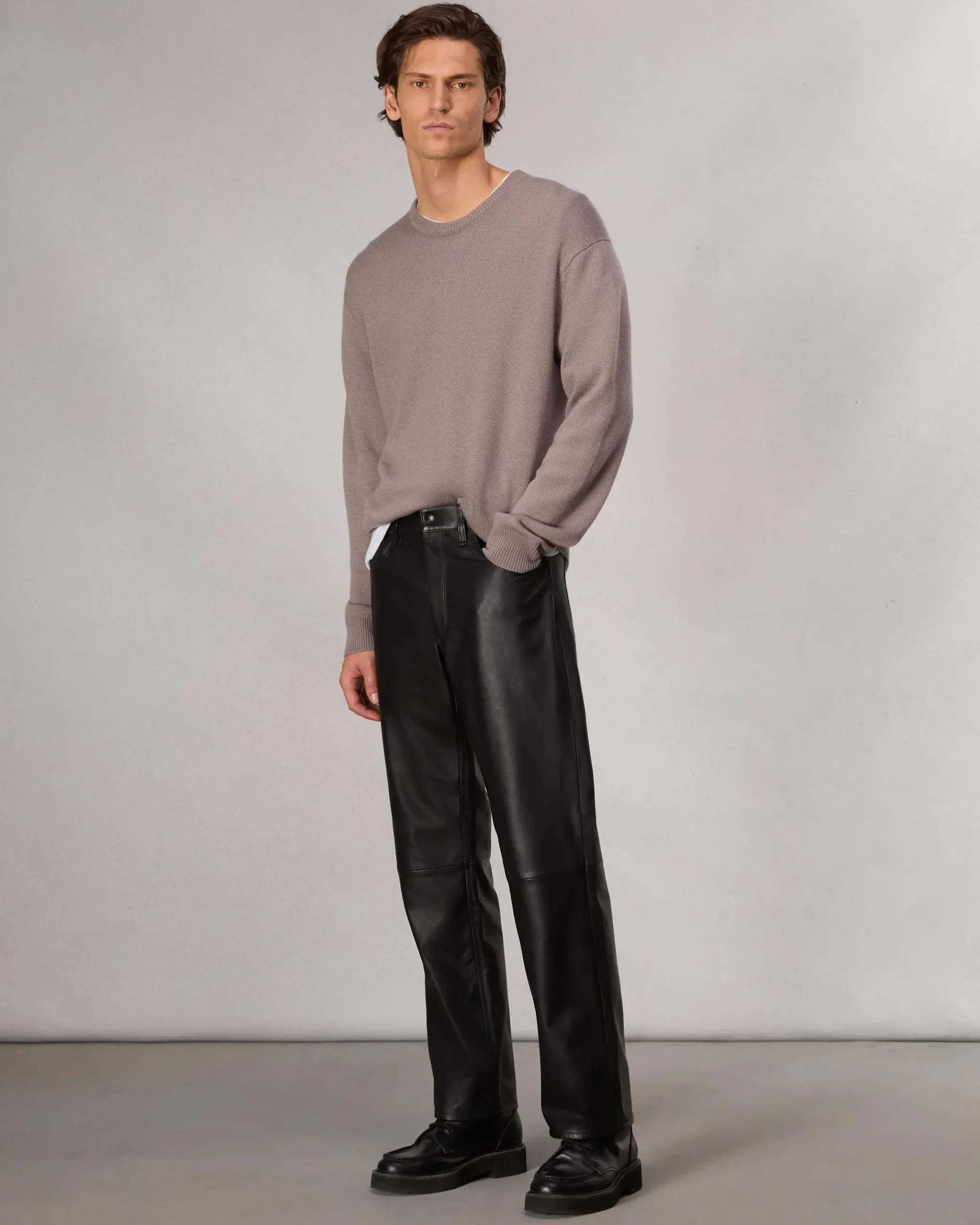 rag & bone Downing Relaxed Fit Cashmere Sweater Grey Fashion