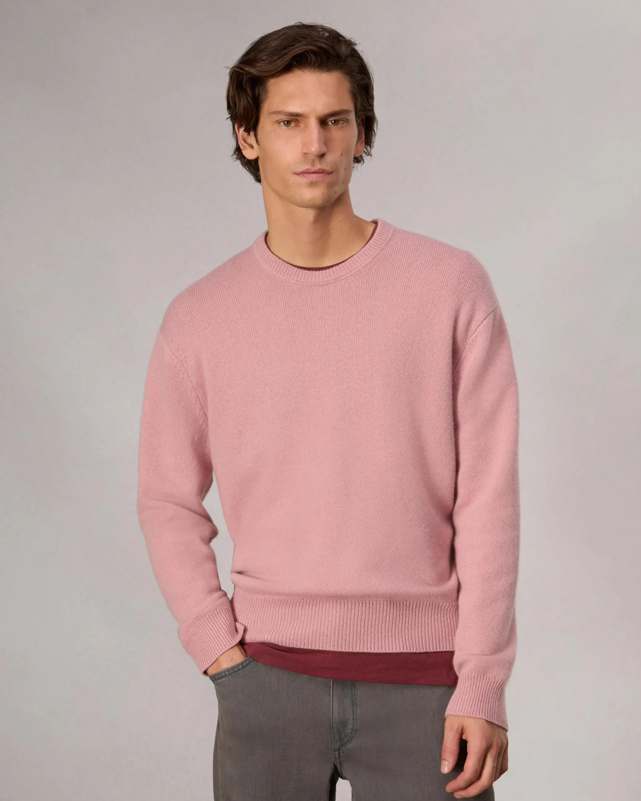 rag & bone Downing Relaxed Fit Cashmere Sweater Washed Rose Sale