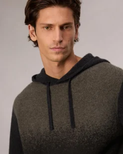 rag & bone Downing Sweater Hoodie Green Multi Discount