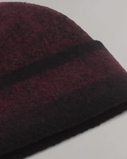 rag & bone Downing Wool-Blend Beanie Burgundy Multi Best Sale