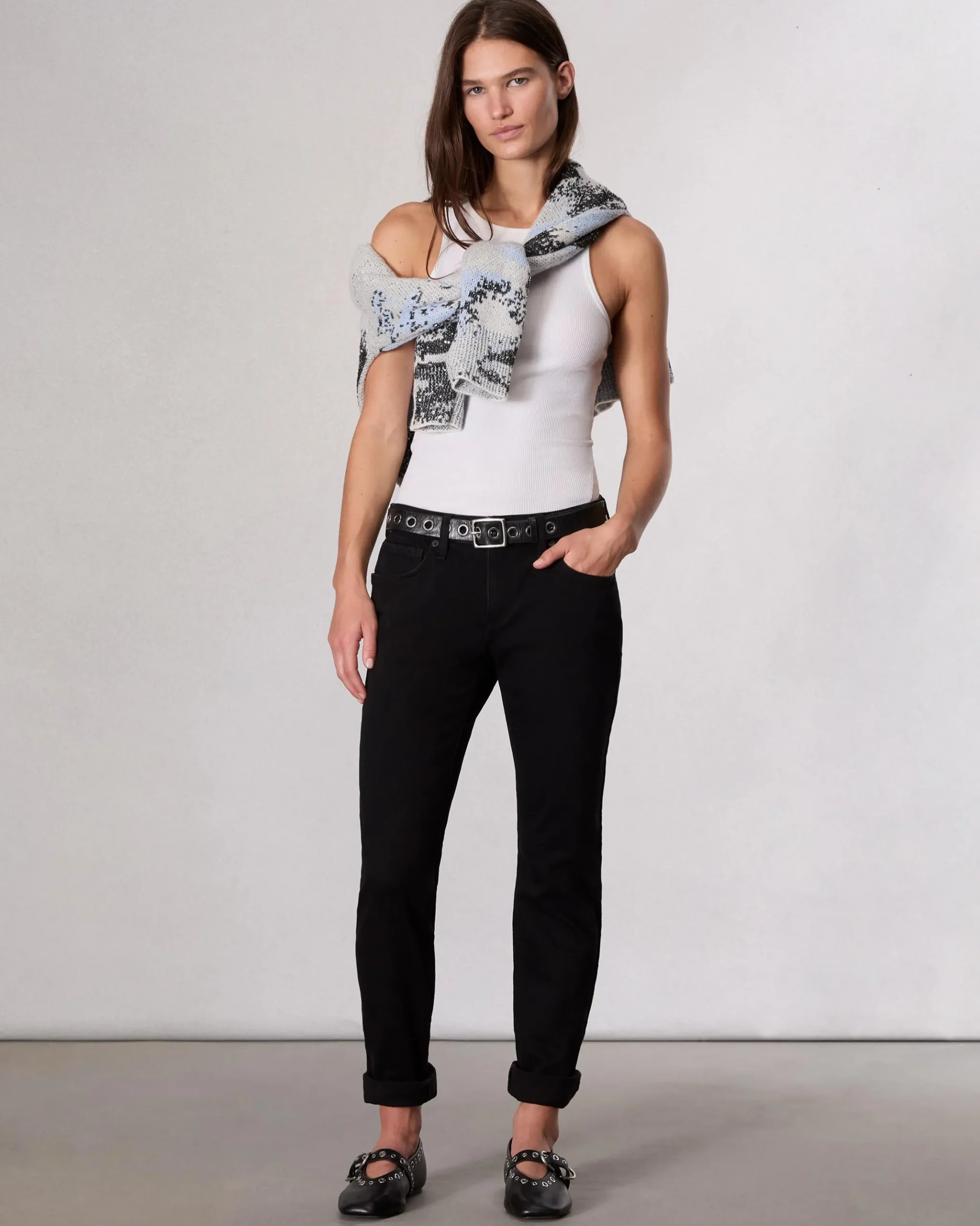 rag & bone Dre Slim Boyfriend Jean Black Outlet