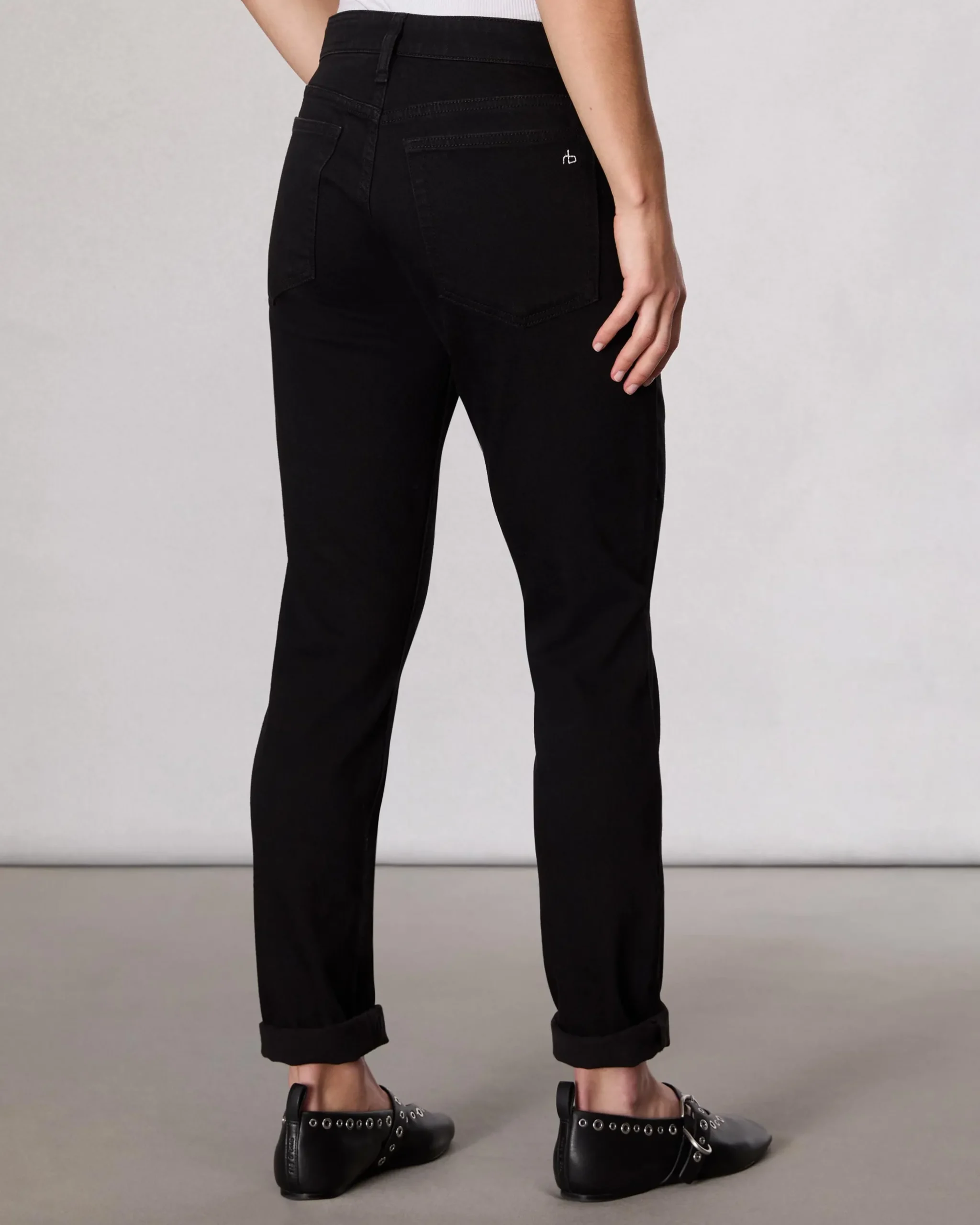 rag & bone Dre Slim Boyfriend Jean Black Outlet