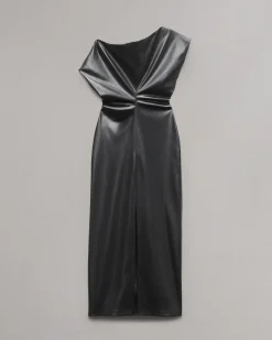 rag & bone Eleanor Faux Leather Dress Black Clearance