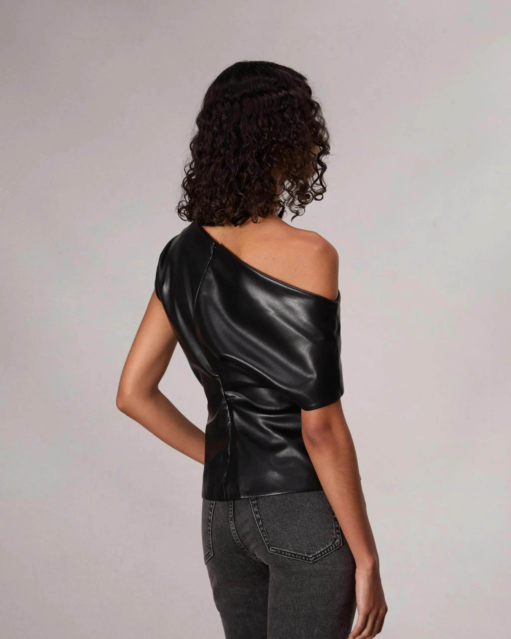 rag & bone Eleanor Faux Leather Top Black Shop